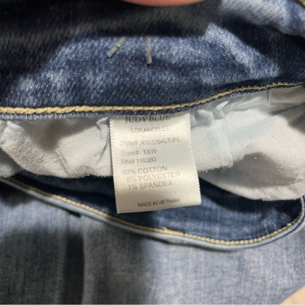 Judy Blue Skinny Fit Cropped Jeans Size 18W 5 Pocket - Picture 5 of 6